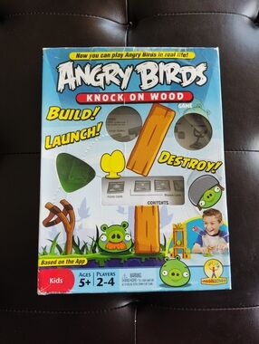 Angry Birds Knock On Wood Kids Game - Mattel 2012 Missing Parts: 1 Bird